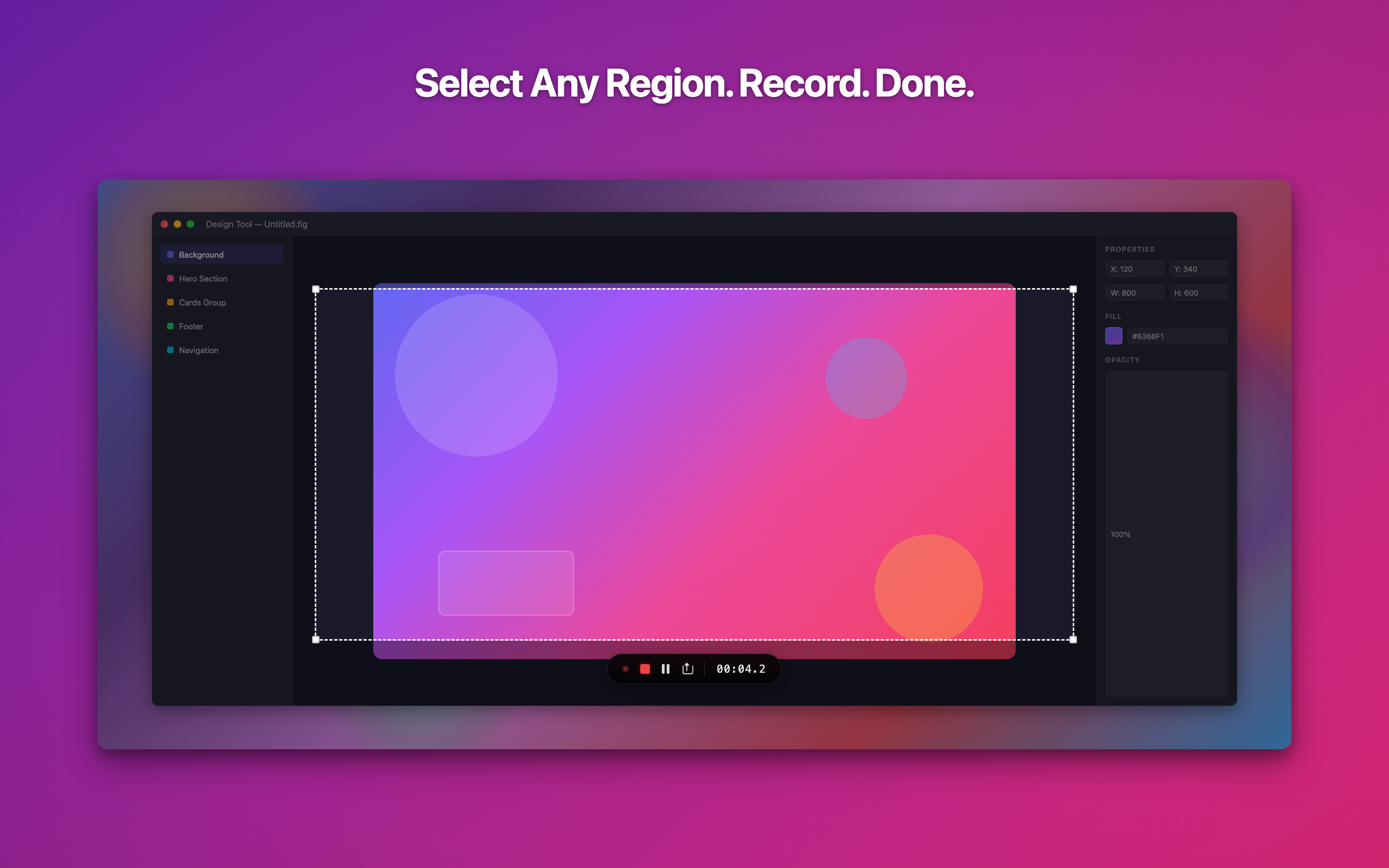 Select any region to capture