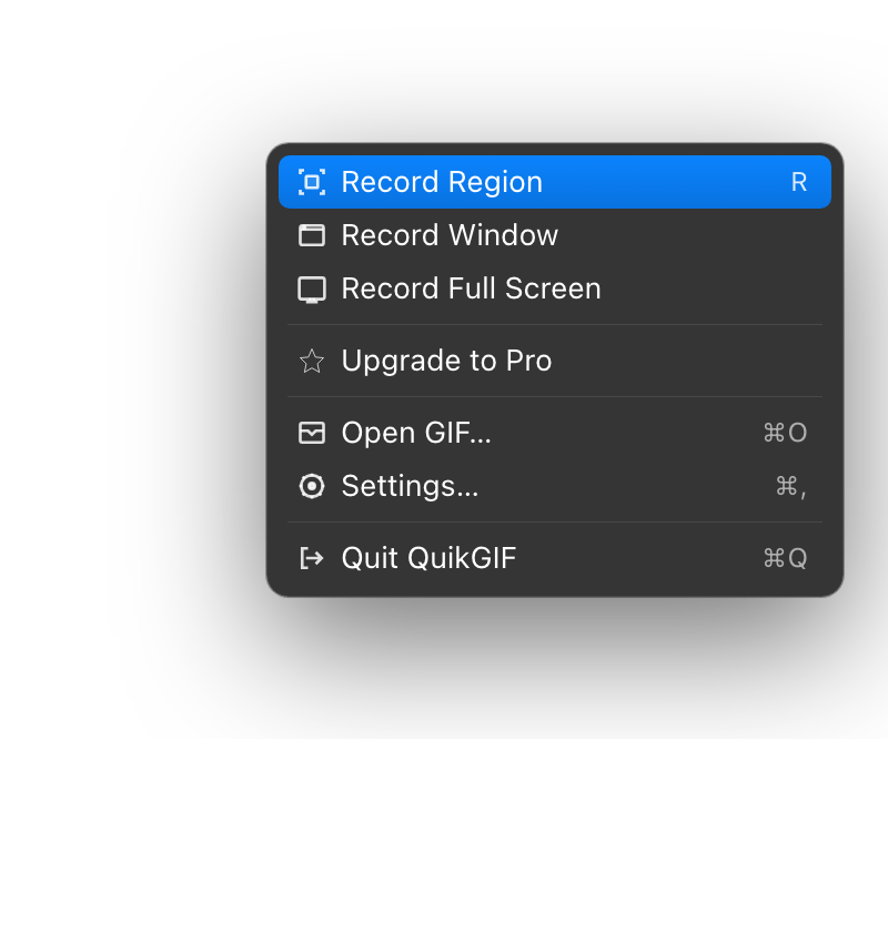QuikGIF menubar